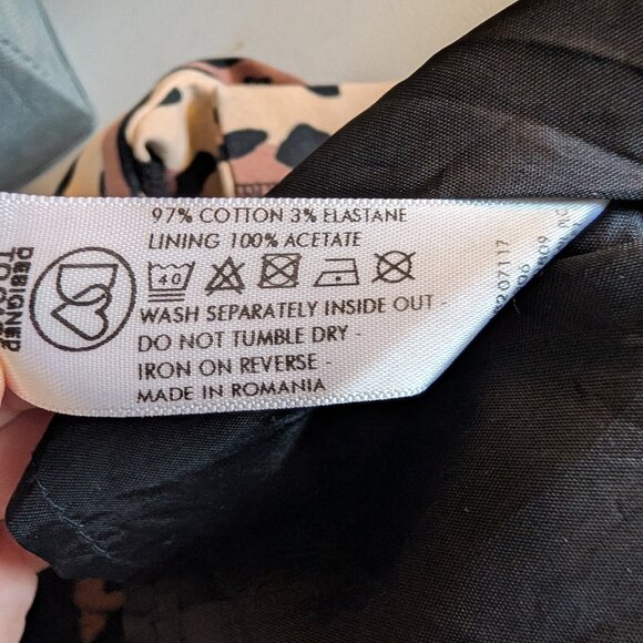 STAR by Julien Macdonald Leopard Bodycon Dress Retro Pin-up Size 10-12 - Picture 13 of 14